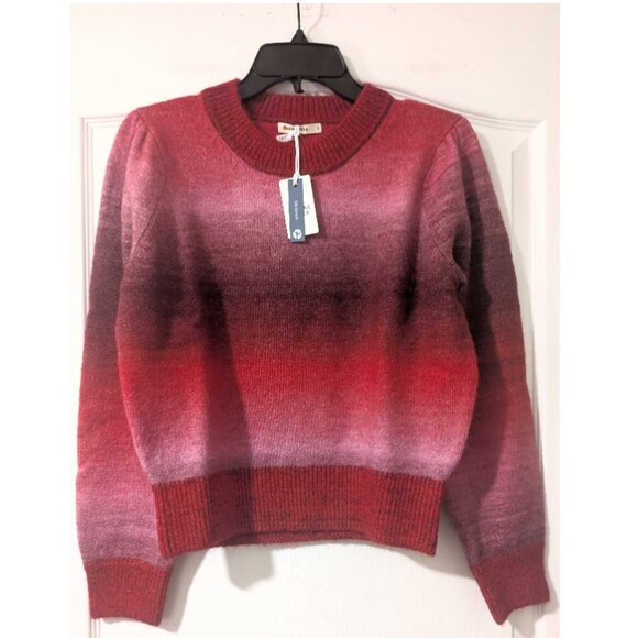 Marine Layer | Ayla Ombré Stripe Puff Sleeve Sweater - Picture 7 of 14